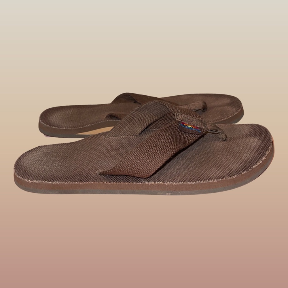 Rainbow Womens Hemp Flip Flop Sandals sz 5.5-6.5